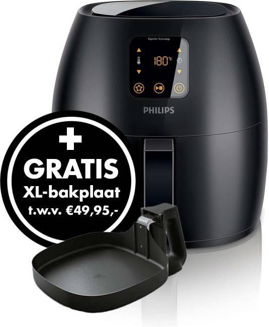 Philips Avance Airfryer XL HD9247/90 Hetelucht met XL bakplaat Zwart -